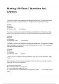 Nursing 110- Exam 2 Questions And Answers