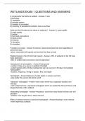 WETLANDS EXAM 1 QUESTIONS AND ANSWERS