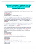 Lifespan Development Final Exam New 2024  Version Best Studying Material with All  Questions and Answers