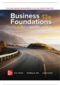 BUSINESS FOUNDATIONS A CHANGING WORLD 13TH EDITION BY O. C. FERRELL, GEOFFREY HIRT AND LINDA FERRELL