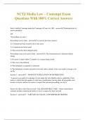 NCTJ Media Law – Contempt Exam Questions With 100% Correct Answers