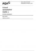 AQA A-level GEOGRAPHY PAPER 1 PHYSICAL GEOGRAPHY.