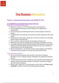 A Level History Edexcel| Russian Revolution  Lenin to Yeltsin (A* Quality)