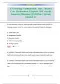 ATI Nursing Fundamentals - Safe, Effective  Care Environment Chapters 1-9 Correctly  Answered Questions| UpToDate | Already  Graded A+ 