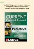 CURRENT Diagnosis & Treatment Pediatrics,  Twenty-Sixth Edition (Current Pediatric  Diagnosis & Treatment) 26th Edition {2024}