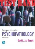 Perspectives in Psychopathology, 7th edition David Dozois TEST BANK