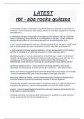LATEST rbt - aba rocks quizzes