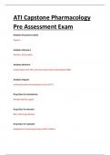 CAPSTONE PHARMACOLOGY PRE-ASSESSMENT EXAM. QUESTIONS AND ANSWERS.