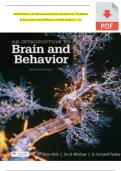 TEST BANK For An Introduction to Brain and Behavior, 7th Edition by Bryan Kolb, Ian Q. Whishaw, Verified Chapters 1 - 16 UPDATED LATEST