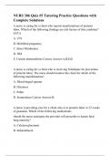 NURS 306 Quiz #5 Tutoring Practice Questions with Complete Solutions