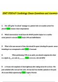 EMT FISDAP Cardiology Exam Questions and Answers 2024 / 2025 | 100% Verified Answers