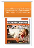  Test Bank Pharmacology for the Primary Care Provider, 4th Edition (Edmunds, 2014), Chapter 1-73 | All Chapters A+