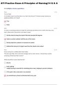  ATI PRACTICE EXAM A PRINCIPLES OF NURSING QUESTIONS AND ANSWERS