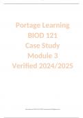 Portage Learning BIOD 121 Case Study module 3 Verified 2024/2025