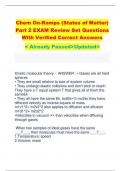 Chem On-Ramps (States of Matter)  Part 2 EXAM Review Set Questions  With Verified Correct Answers < Already Passed>Updated<