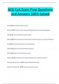 ACG CxA Exam Prep Questions  and Answers 100% Solved 