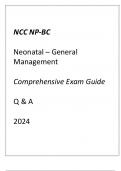 NCC NP-BC Neonatal (General Management) Comprehensive Exam Guide 2024