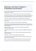 Business Law Exam Chapters 1-8 Questions and Answers