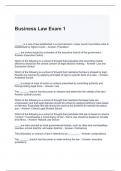 Business Law Exam 1 with complete solutions