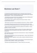 Business Law Exam 1 Questions and Answers (Graded A)