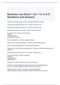 Business Law Exam 1 (ch. 1-2, 4, 6-7) Questions and Answers