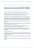 Business Law Exam #2 (STUDY GUIDE) Questions and Answers
