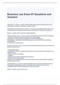 Business Law Exam #1 Questions and Answers