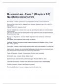 Business Law - Exam 1 (Chapters 1-6) Questions and Answers