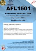 AFL1501 Assignment 6 PORTFOLIO (COMPLETE ANSWERS) Semester 1 2024 