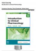 Test Bank: Introduction to Clinical Pharmacology 10th Edition by Visovsky - Ch. 1-20, 9780323755351, with Rationales