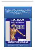 Test Bank for The Language of Medicine 12th Edition by Chabner All Chapters latest 2024 A+