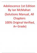 Solutions Manual For Adolescence 1th Edition Ian McMahan