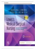 Test Bank for Lewis's Medical-Surgical Nursing, 12th Edition by Mariann M. Harding, Jeffrey Kwong, Debra Hagler  chapter 1 69 A+ 