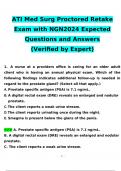 ATI Med Surg Proctored Retake Exam2024 Expected Questions and Answers (Verified by Expert)