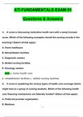 ATI FUNDAMENTALS EXAM #1 Questions and Answers (2024 / 2025) (Verified Answers)