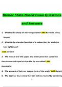 Barber State Board Exam Questions and Answers 2024 / 2025 | 100% Verified Answers