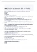 IBEC Exam Questions and Answers 2024