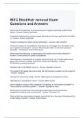 IBEC Elect-Hair removal Exam Questions and Answers- Graded A