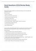 Hurst Questions (CC4) Review Study Guide.