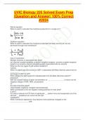 UVIC Biology 225 Solved Exam Prep  |Question and Answer| 100% Correct  #2024