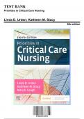 Test Bank: Priorities in Critical Care Nursing, 8th Edition by Lough - Chapters 1-27, 9780323531993 | Rationals Included