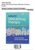 Test Bank - Abrams’ Clinical Drug Therapy: Rationales for Nursing Practice, 13th Edition (Frandsen, 2025), 9781975222321, Chapter 1-61 | All Chapters 