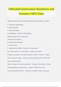 CNA state board exam Questions and Answers 100% Pass