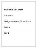 HESI LPN Exit Exam (NCLEX Prep) Geriatrics Comprehensive Exam Guide 70+ Qns & Ans 2024.