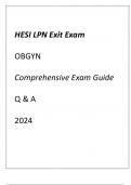 HESI LPN Exit Exam (NCLEX Prep) OBGYN Comprehensive Exam Guide 70+ Qns & Ans 2024