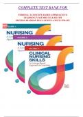 COMPLETE TEST BANK FOR   NURSING: A CONCEPT-BASED APPROACH TO LEARNING VOLUMES I II & III 4TH EDITION PEARSON EDUCATION LATEST UPDATE 