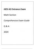 HESI A2 Entrance Exam Math Section Comprehensive Exam Guide 60+ Qns & Ans 2024