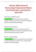 NR 565| NR565 Advanced Pharmacology Fundamentals Midterm Exam Study Guide | Guaranteed A+ Latest 2024