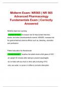 Midterm Exam: NR565 | NR 565 Advanced Pharmacology Fundamentals Exam | Correctly Answered 