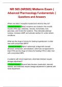 NR 565 (NR565) Midterm Exam | Advanced Pharmacology Fundamentals | Questions and Answers